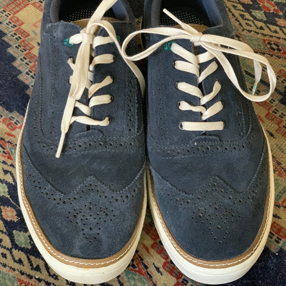 Blue Suede Wing Tips - Picture 2 of 5